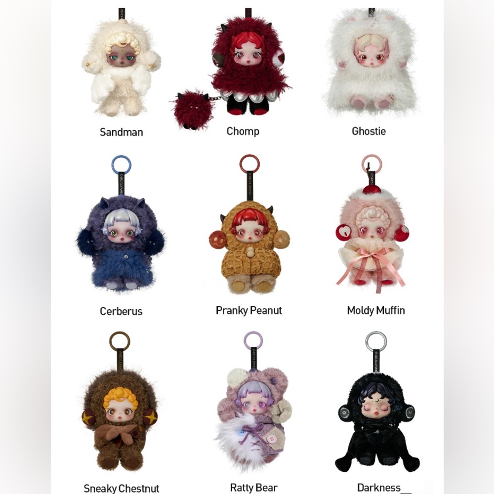 SANDMAN - SKULLPANDA You Found Me! Vinyl Push Doll Pendant Key Chain - Picture 10 of 10